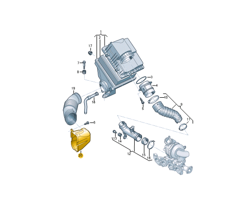 NEW VOLKSWAGEN CRAFTER SZ INTAKE AIR DUCT 2N0129604 ORIGINAL