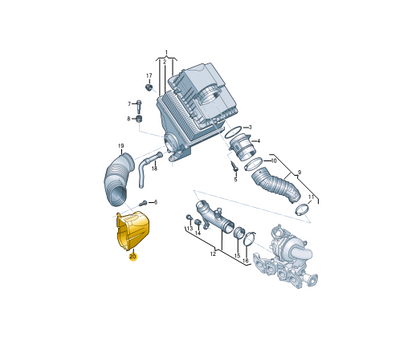 NEW VOLKSWAGEN CRAFTER SZ INTAKE AIR DUCT 2N0129604 ORIGINAL