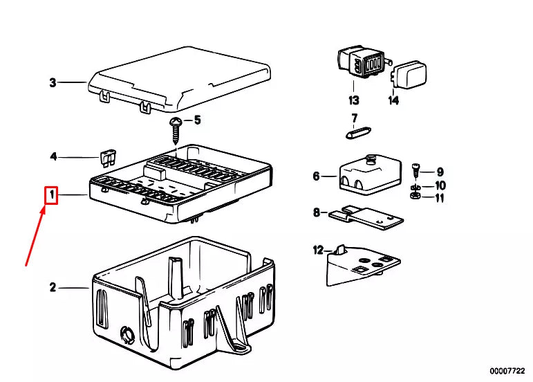 NEW BMW E30 CABRIO COUPE SEDAN FUSE BOX 61131370763 1370763 ORIGINAL