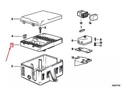 NEW BMW E30 CABRIO COUPE SEDAN FUSE BOX 61131370763 1370763 ORIGINAL