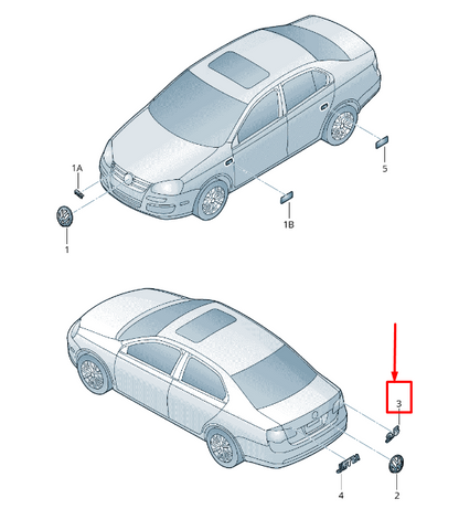 new vw jetta iii 1k mk3 rear badge emblem 1k5853675b739 1k5853675b 739 original