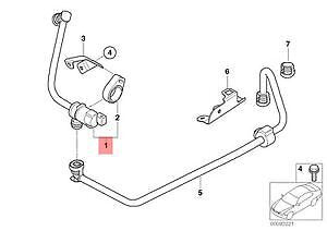 new bmw 5 e60 fuel tank ventilation valve with pipe 7537113 13907537113 original