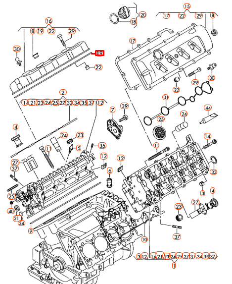 NEW AUDI A6 C6 AVANT CYLINDER VALVE COVER GASKET RIGHT 079103484C ORIGINAL