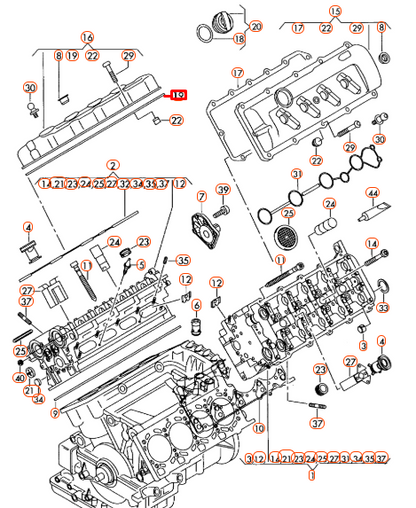 NEW AUDI A6 C6 AVANT CYLINDER VALVE COVER GASKET RIGHT 079103484C ORIGINAL