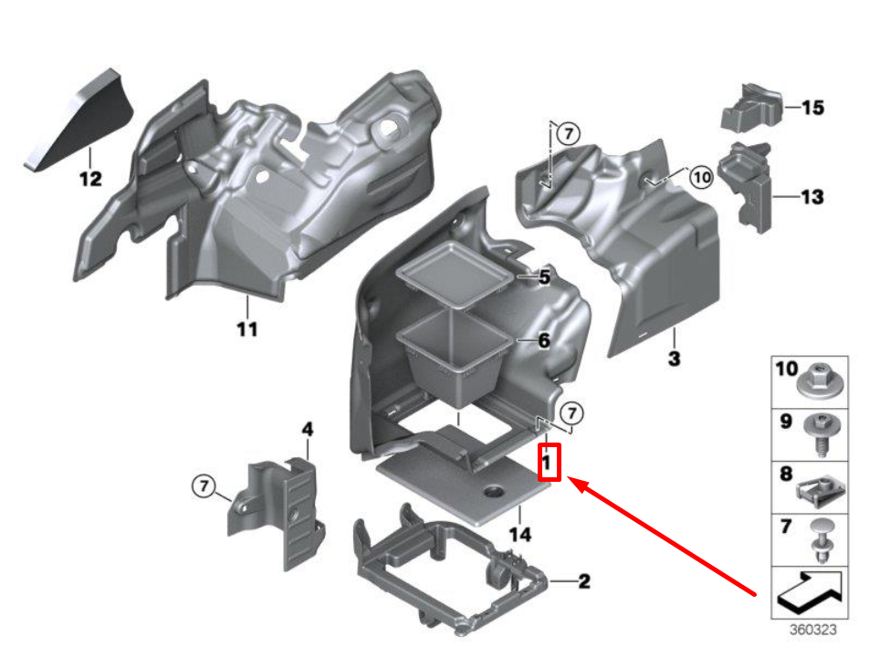 new bmw 4 cabrio f33, f83 rear left trunk trim 51477284153 7284153 original
