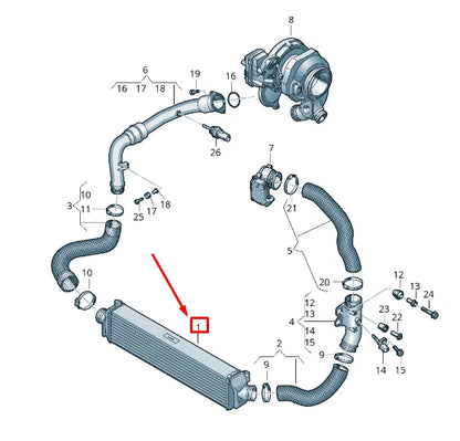 NEW AUDI Q5 FY INTERCOOLER RADIATOR 80A145805K ORIGINAL
