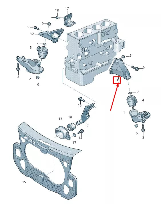 NEW AUDI A6 AVANT C6 LEFT ENGINE MOUNT BRACKET 4F0199307N ORIGINAL