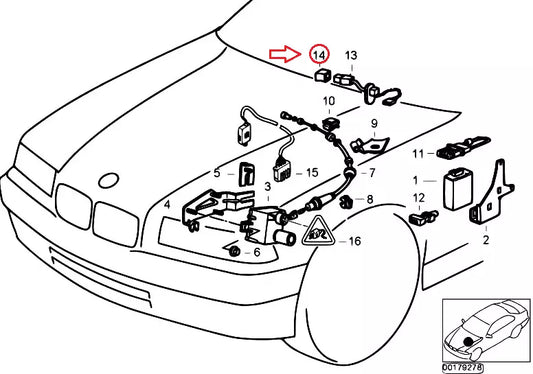 NEW BMW 8 E31 CRUISE CONTROL SWITCH BUTTON 61311390968 ORIGINAL