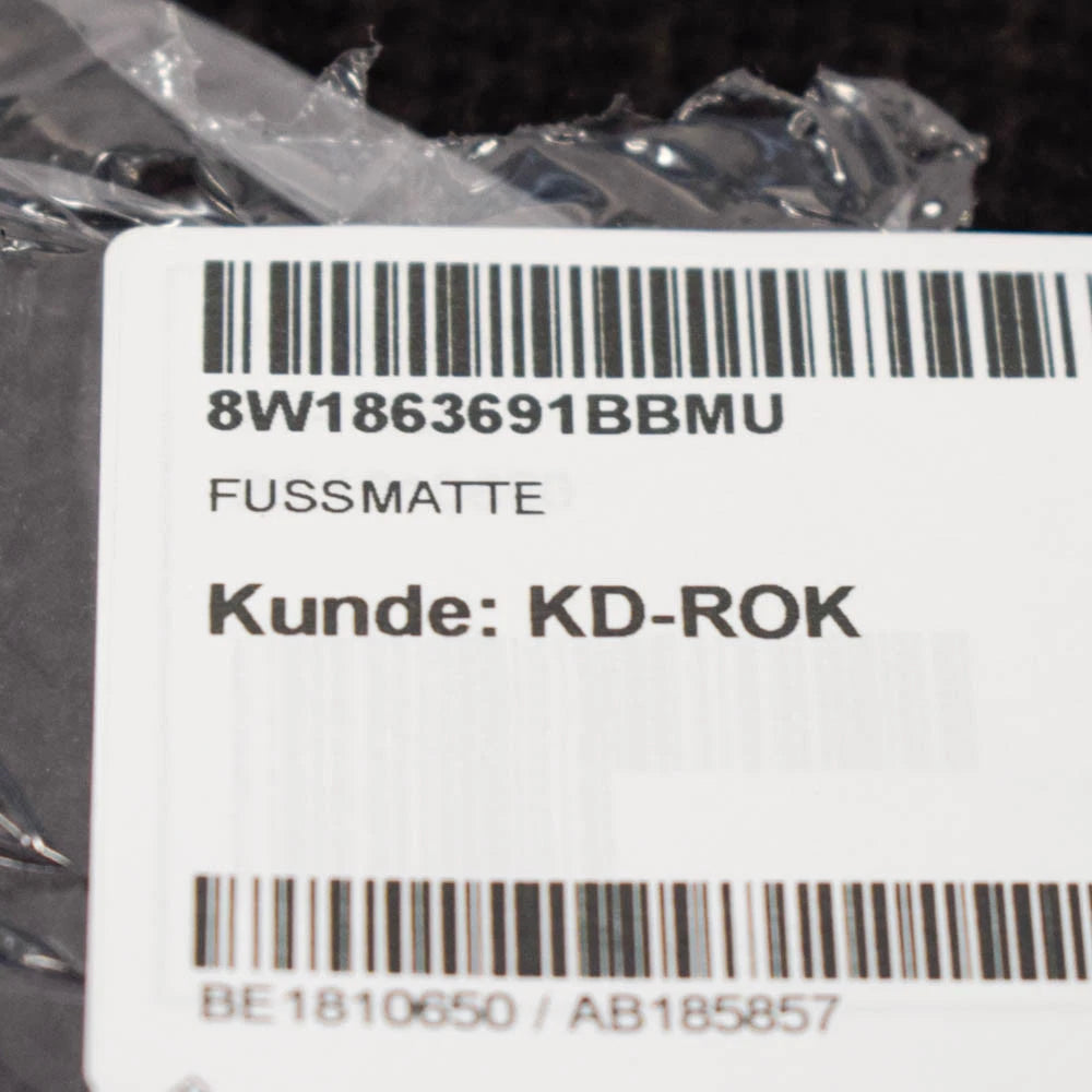 NEW AUDI A4 AVANT B9 VELOUR BLACK FRONT FLOOR MAT SET 8W1863691BBMU LHD