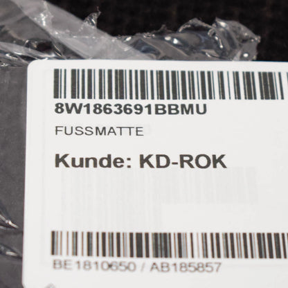 NEW AUDI A4 AVANT B9 VELOUR BLACK FRONT FLOOR MAT SET 8W1863691BBMU LHD