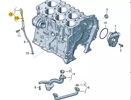 NEW VOLKSWAGEN ATLAS CA1 ENGINE OIL DIP STICK 03H115607F