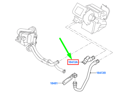 new ford galaxy mk2 heater water hose 6g91-18k579-da 1381387 original