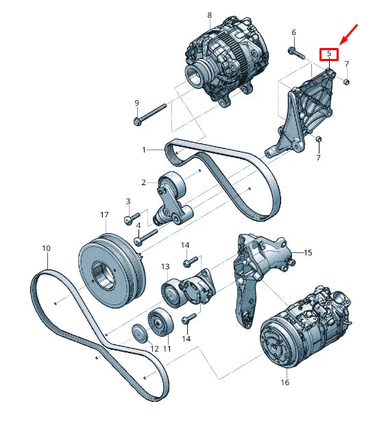 NEW AUDI Q8 4MN ALTERNATOR BRACKET 0P2903143