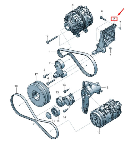 NEW AUDI Q8 4MN ALTERNATOR BRACKET 0P2903143