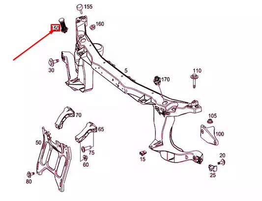 NEW MERCEDES-BENZ VITO W447 FRONT PANEL SPRING ELEMENT A4478800127 ORIGINAL