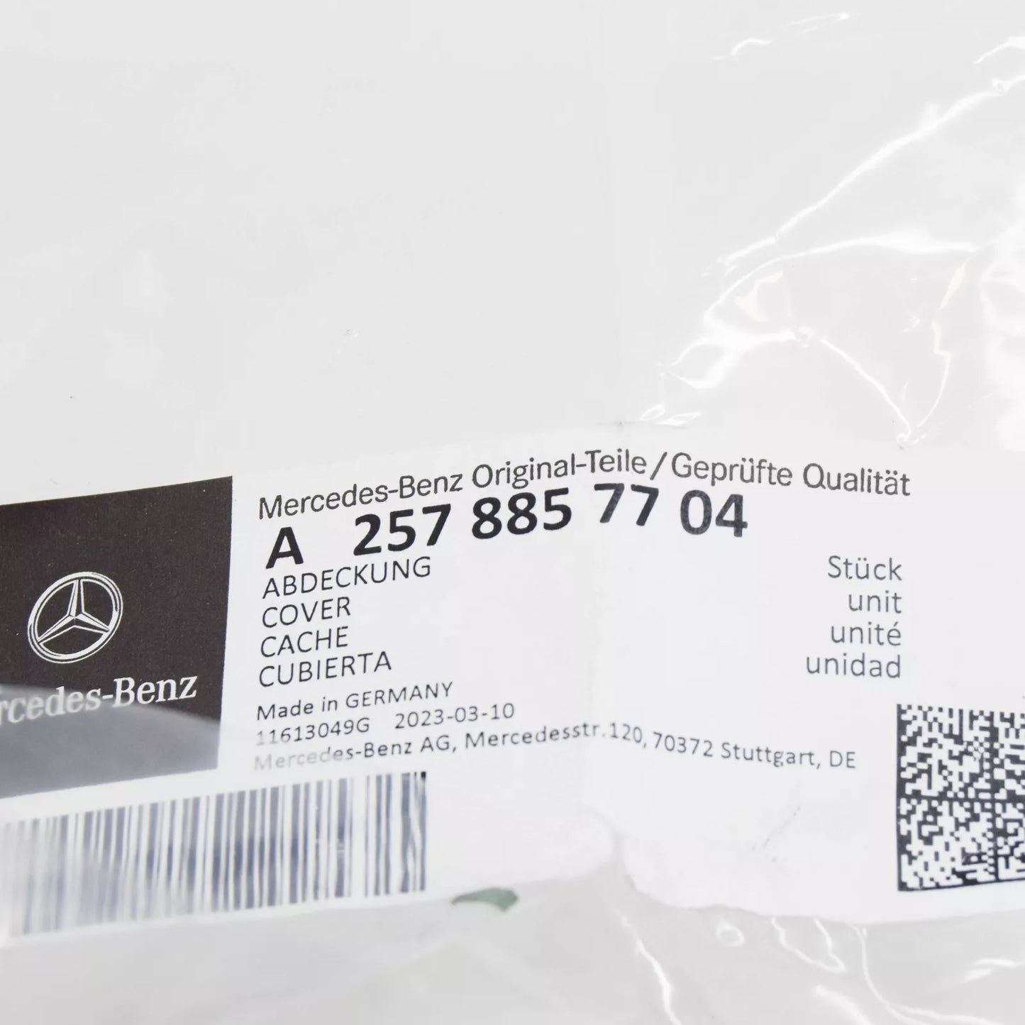 NEW MB CLS C257 FRONT BUMPER LOWER CENTER TRIM MOLDING A2578857704 ORIGINAL