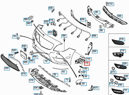 NEW MERCEDES-BENZ B W246 FRONT RIGHT BUMPER BRACKET A2468852021 ORIGINAL