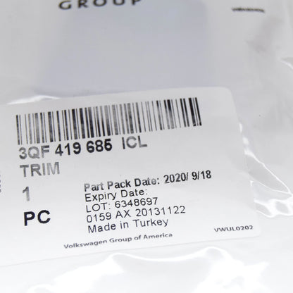 NEW VW TOUAREG CR STEERING WHEEL R-LINE TRIM 3QF419685ICL ORIGINAL