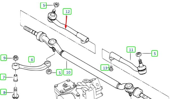 NEW BMW 7 E38 FRONT RIGHT TIE ROD 32211141346 ORIGINAL