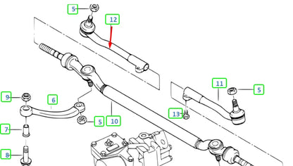 NEW BMW 7 E38 FRONT RIGHT TIE ROD 32211141346 ORIGINAL