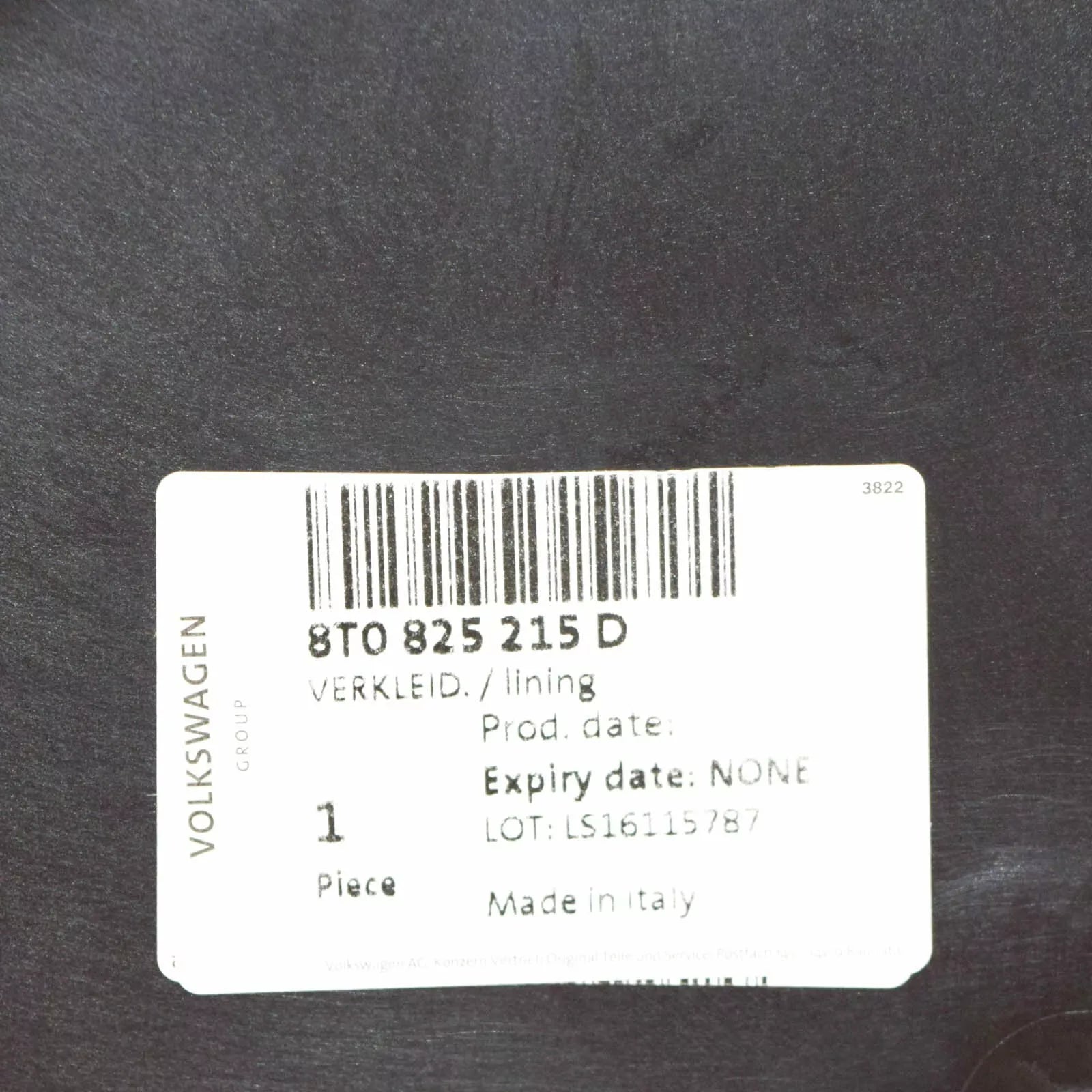 NEW AUDI A5 RS5 REAR LEFT UNDERBODY PANEL 8T0825215D