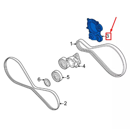 NEW AUDI Q8 4M SERPENTINE BELT TENSIONER DAMPER 057903133AJ ORIGINAL