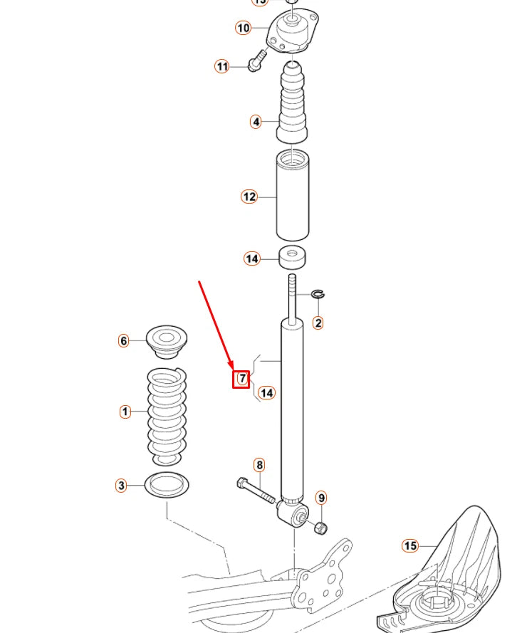 NEW VOLKSWAGEN JETTA A6 REAR GAS SHOCK ABSORBER 5C0513025H ORIGINAL