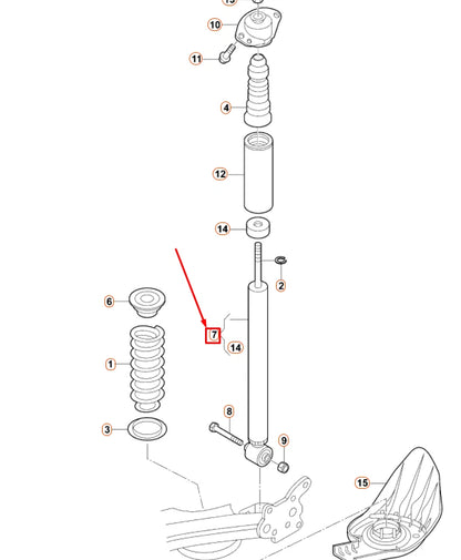 NEW VOLKSWAGEN JETTA A6 REAR GAS SHOCK ABSORBER 5C0513025H ORIGINAL