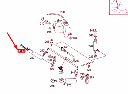 NEW MERCEDES-BENZ E W211 RIGHT SIDE HEADLIGHT WASHER NOZZLE A2118600447 ORIGINAL