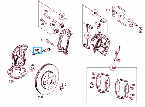 NEW MERCEDES-BENZ A-CLASS W169 REAR BRAKE PAD WEAR SENSOR A2115401717 ORIGINAL