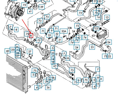 NEW VOLKSWAGEN CC COOLANT T-CONNECTION PIECE N90692901 ORIGINAL