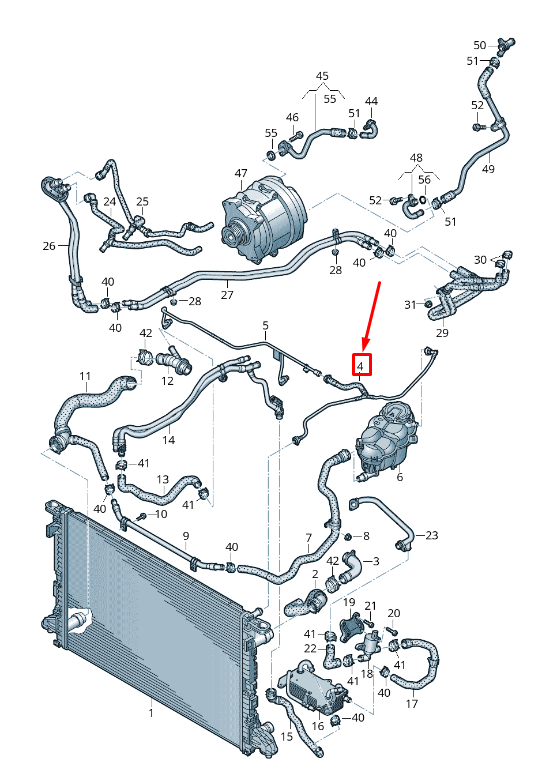 NEW AUDI A8 4N ENGINE BREATHER LINE 4N0121081BJ ORIGINAL