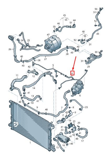 NEW AUDI A8 4N ENGINE BREATHER LINE 4N0121081BJ ORIGINAL