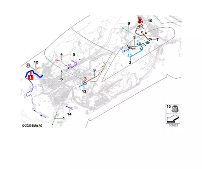 NEW BMW M5 F90 EPS WIRING HARNESS CABLE 61118701899 ORIGINAL