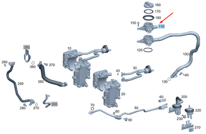 new mercedes-benz cls c257 oil filler pipe a2640109802 original