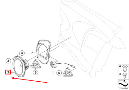 new mini cabrio r57 rear woofer harman kardon speaker 65139194843 original