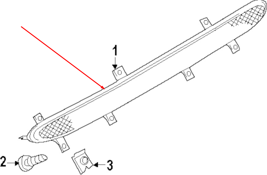 NEW VOLKSWAGEN EOS THIRD ADDITIONAL STOP LIGHT 1Q0945097B 2007 ORIGINAL