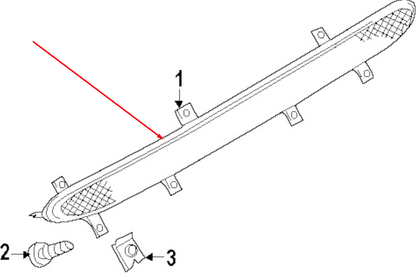NEW VOLKSWAGEN EOS THIRD ADDITIONAL STOP LIGHT 1Q0945097B 2007 ORIGINAL