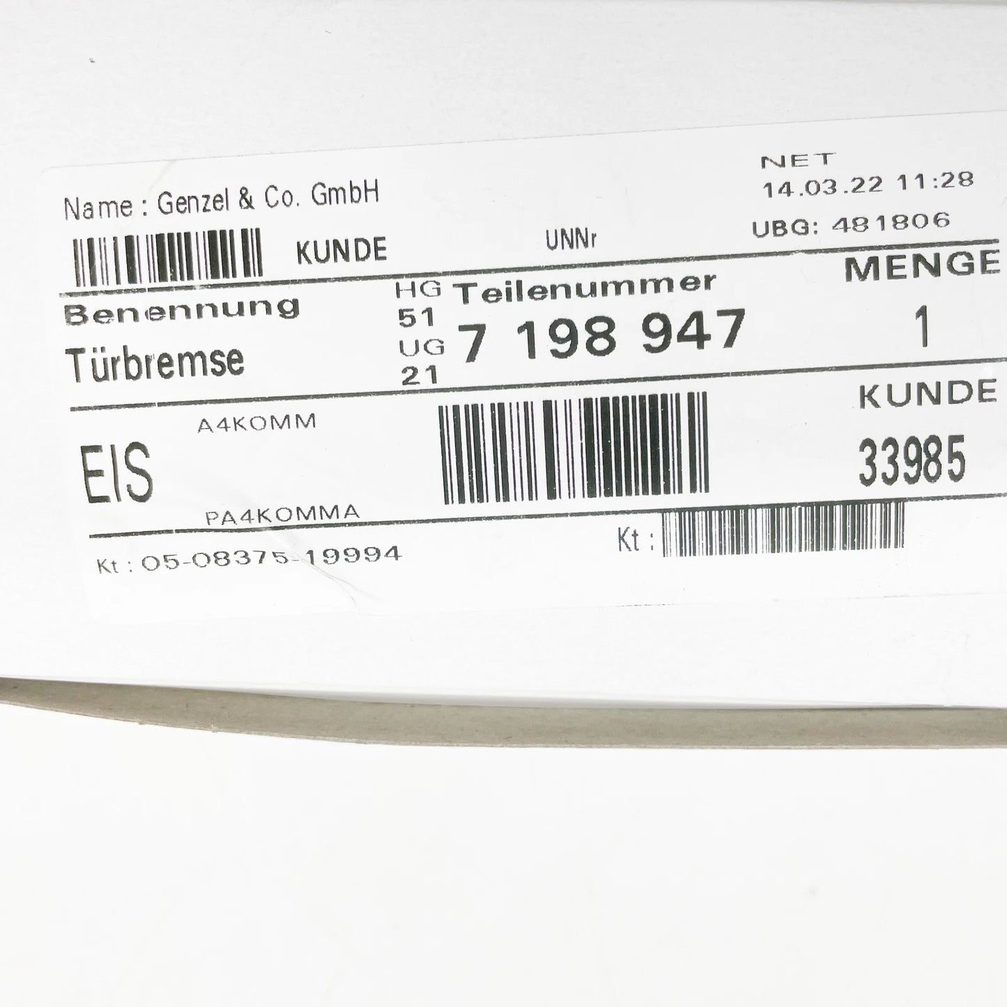 NEW BMW 6 COUPE F13 FRONT DOOR CHECK STRAP 7198947 51217198947 ORIGINAL