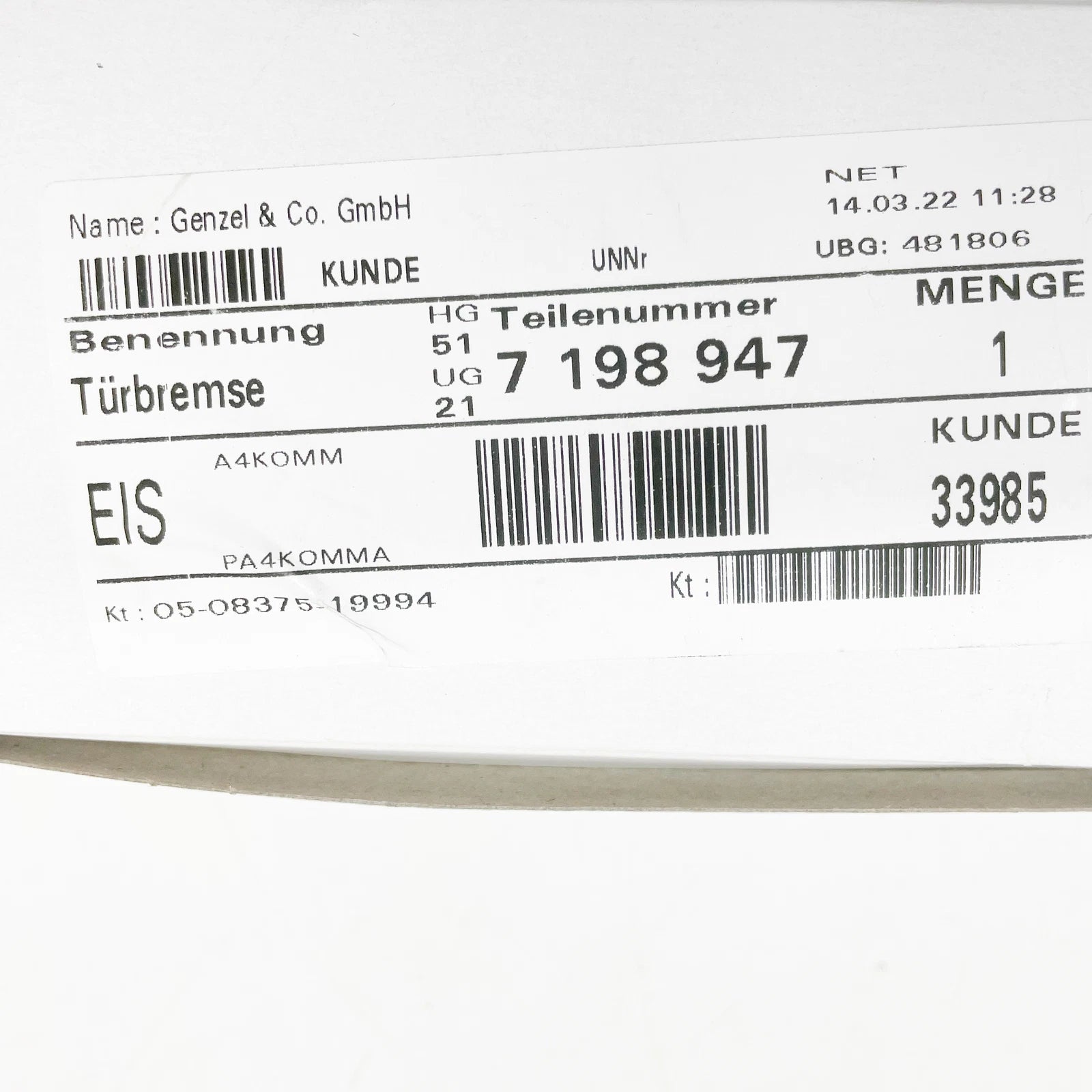 NEW BMW 6 COUPE F13 FRONT DOOR CHECK STRAP 7198947 51217198947 ORIGINAL