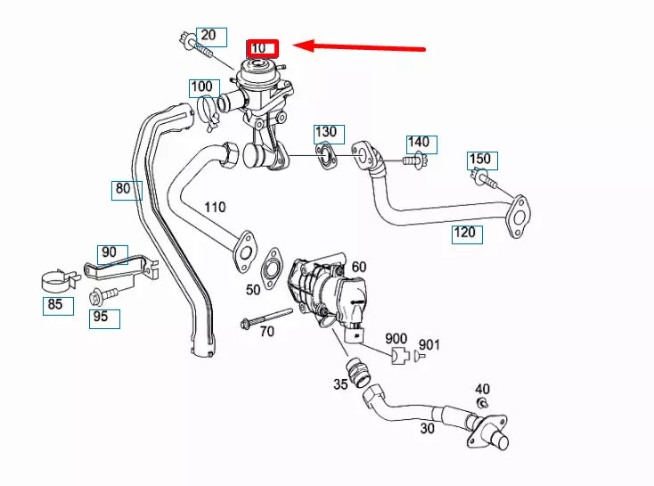 NEW MERCEDES-BENZ SLK R171 EGR VALVE A0021406260