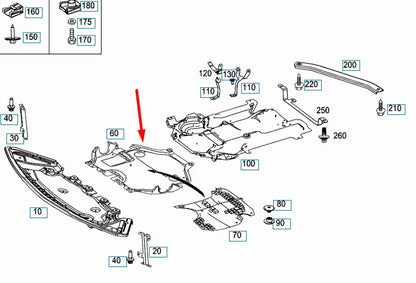 NEW MERCEDES-BENZ E-CLASS W212 UNDERBODY COVER A2125202623 ORIGINAL