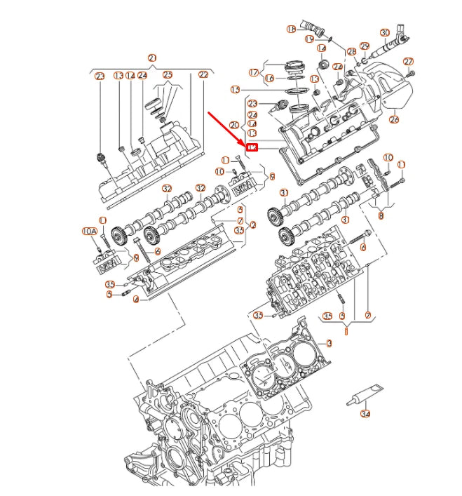 NEW AUDI A6 C7 LEFT ENGINE VALVE COVER GASKET 059103483T