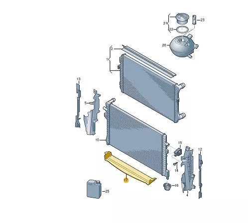 NEW VOLKSWAGEN TIGUAN 5N RADIATOR LOWER COVER 5N0121341C