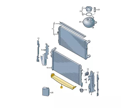 NEW VOLKSWAGEN TIGUAN 5N RADIATOR LOWER COVER 5N0121341C