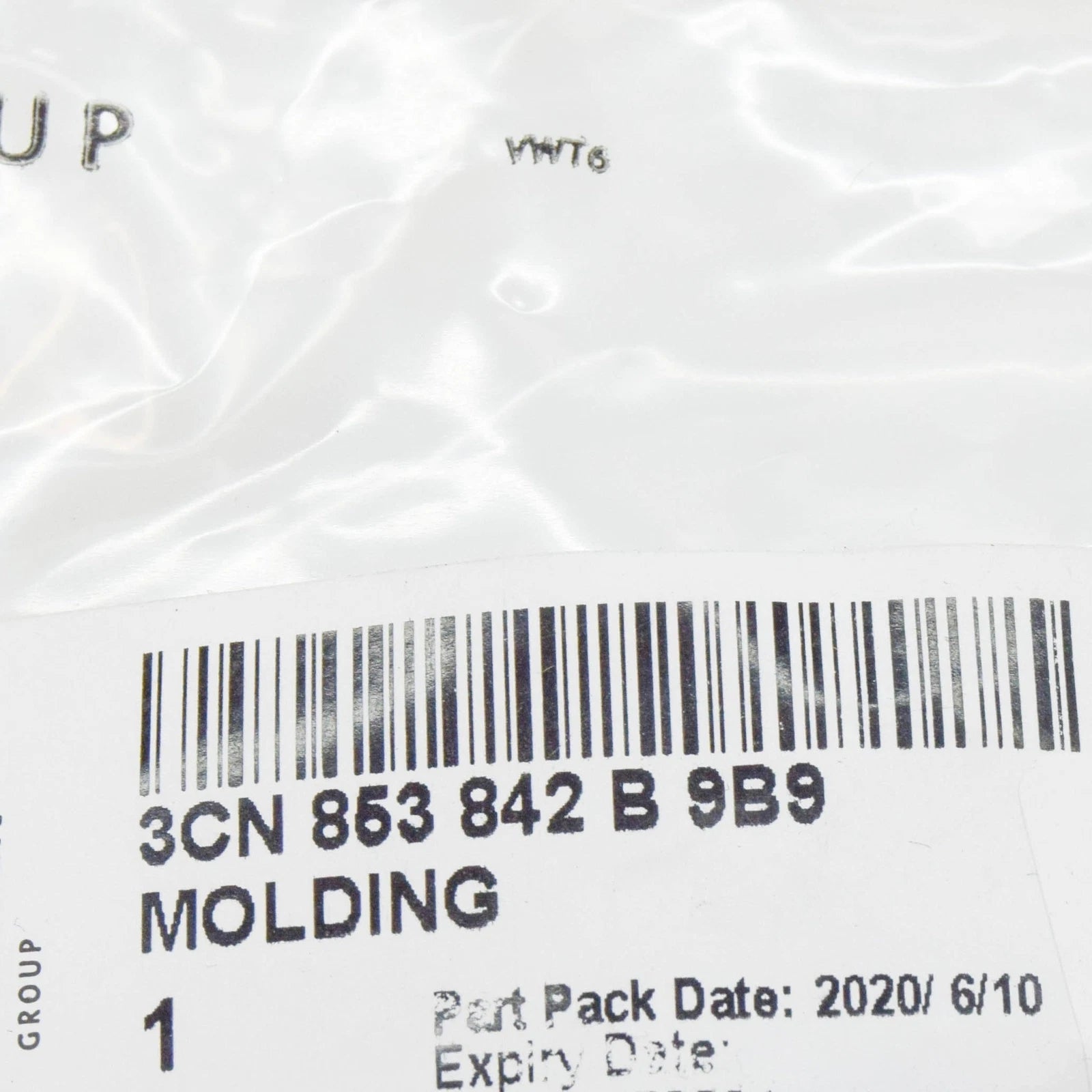 NEW VOLKSWAGEN TERAMONT REAR RIGHT BUMPER MOLDING 3CN853842B9B9 ORIGINAL