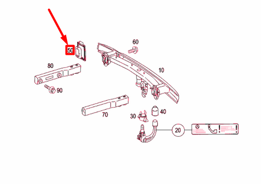 new mb a w169 rear cross member reinforcement sealing shim a1693150180 original