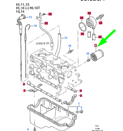 new ford fiesta mk4 oil filter assy 1119421 978m-6714-b4a original