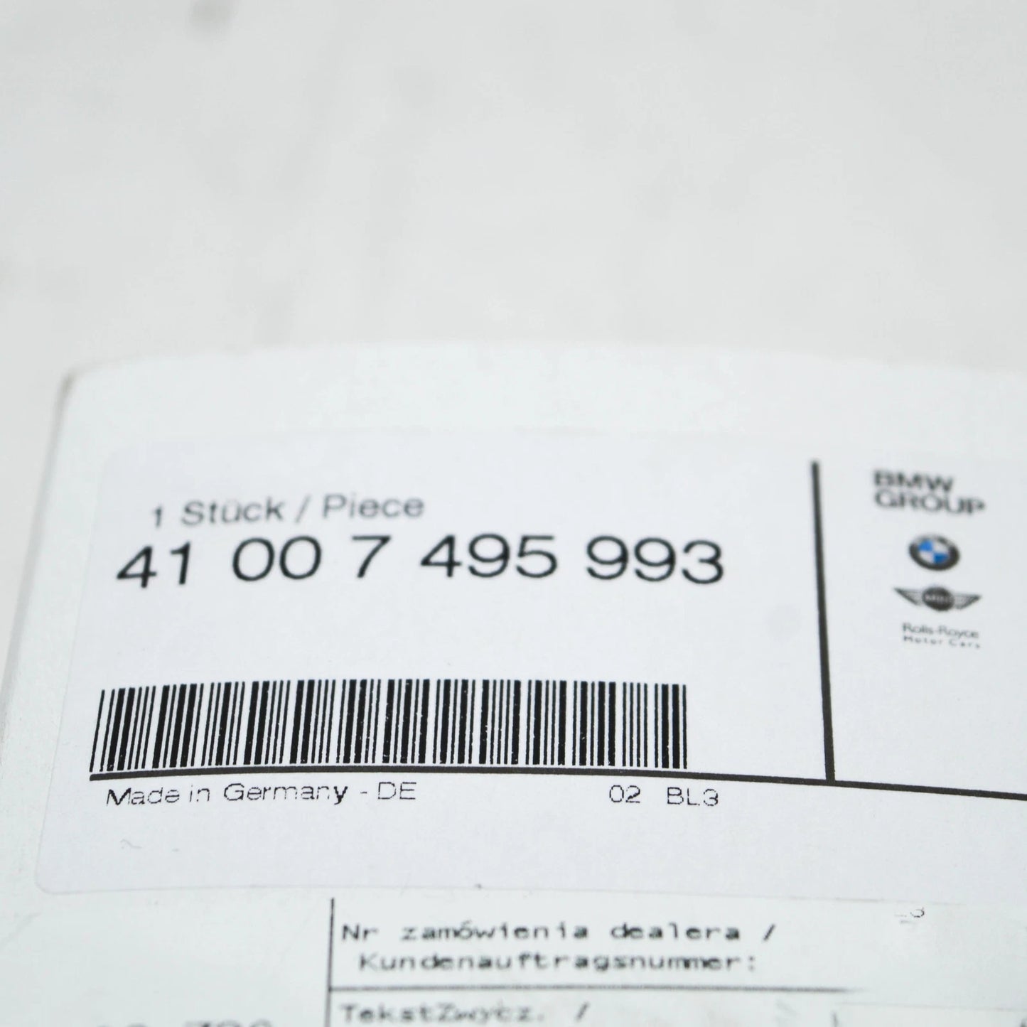 NEW BMW X3 G01 M F97 REAR LEFT DOOR HINGE 41007495993 ORIGINAL