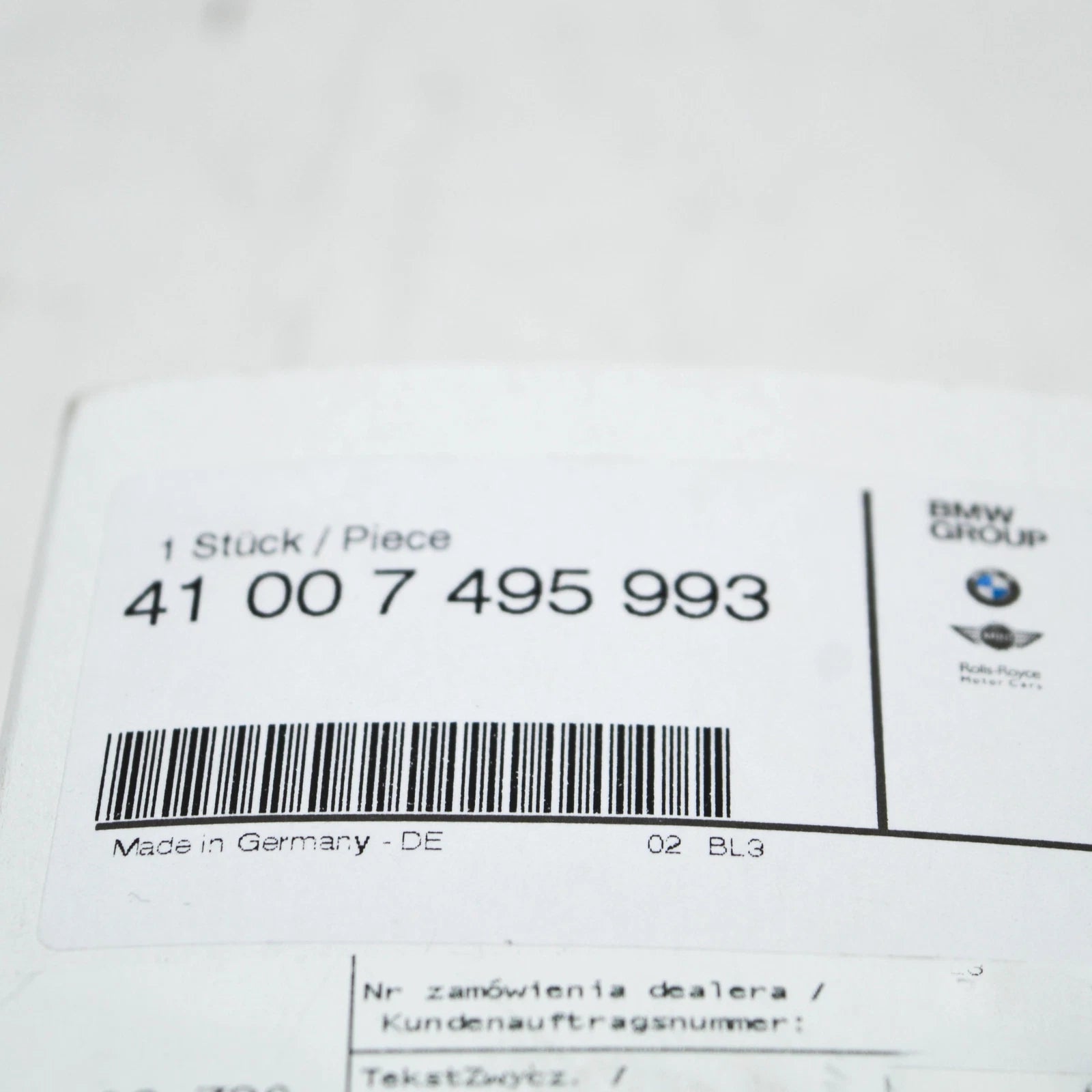 NEW BMW X3 G01 M F97 REAR LEFT DOOR HINGE 41007495993 ORIGINAL